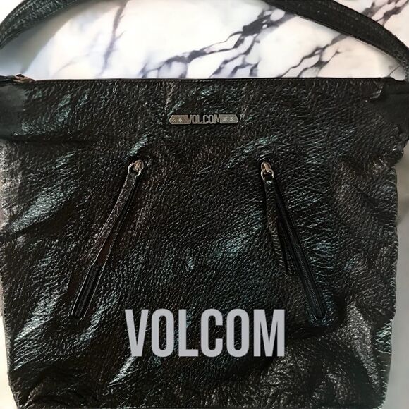 15% 3+ items l Volcom Bags l Black Leather l Purse, Bag l Single Handle l VGUC - Picture 13 of 13